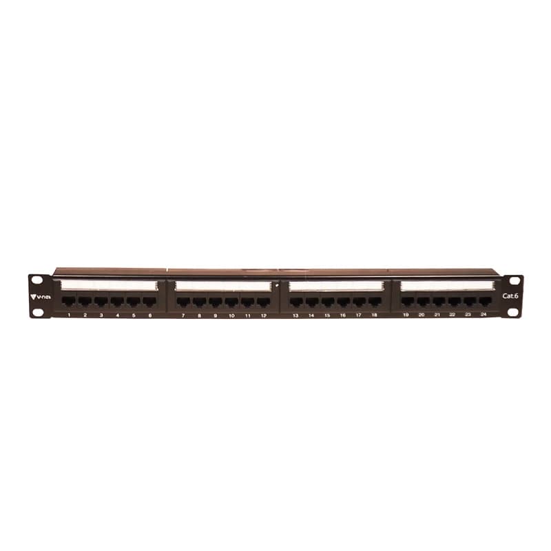پچ پنل 24 پورت CAT6 UTP وی نت مدل V-NPC6U024